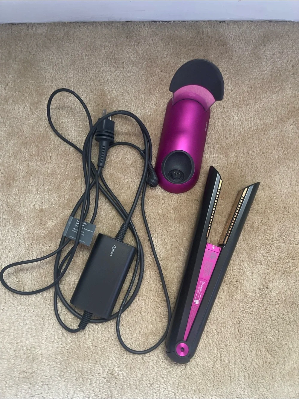 Dyson Hair Styler in Black and Magenta